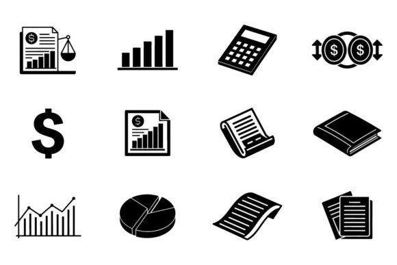 Accounting Vector Icon Set – Finance, Tax, and Business Icons: A Practical Resource for Modern Projects