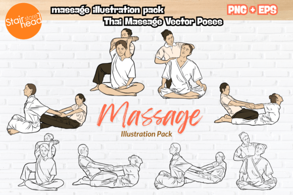 Choosing the Right Visuals for Wellness Branding: A Look at the Thai Massage Illustration Pack Vector