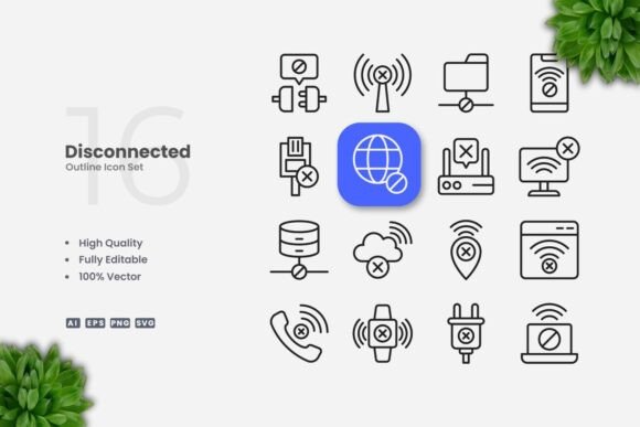Disconnected Outline Icons: A Versatile Design Solution for Modern Media