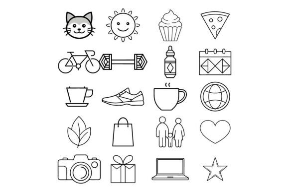 Minimalist Flat Vector Icon Set – Lifest