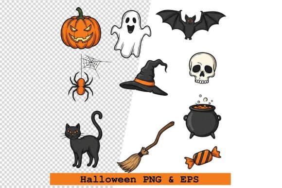 Set of Halloween Icons Vector Illustrati: A Practical Evaluation for Design Projects