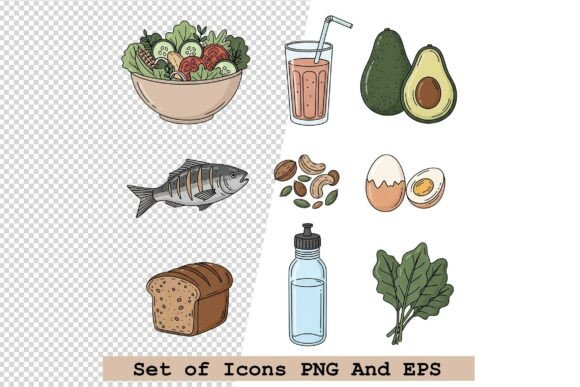Set of Healthy Icons in Hand Drawn Dood: A Practical Guide for Creatives and Business Owners