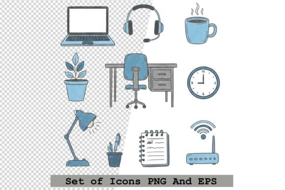 Set of Work from Home Icons Vector: A Practical Resource for Modern Creators and Professionals